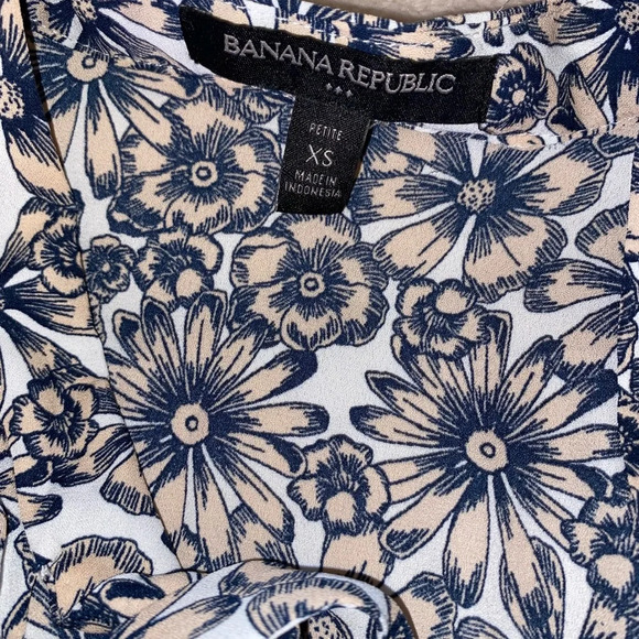 Banana Republic Pink Black White Bow Tie V Neck Sleeveless Sheer Top - Picture 2 of 6